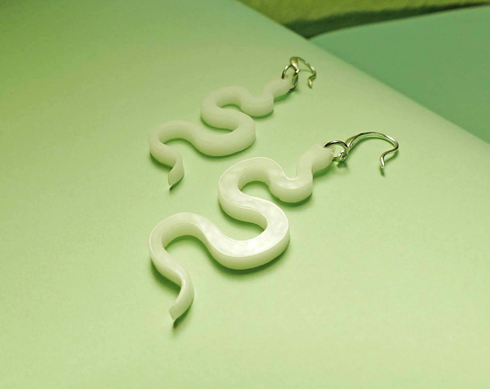 White snake earrings Clearance