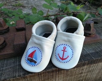 Maritime - Leather slippers - Baby walkers - Slippers