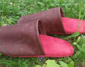 Slippers - Slippers - Office shoes for adults made of suede