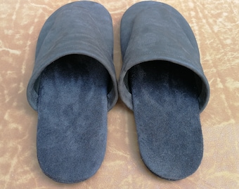 dark brown slippers - slippers - office shoes for adults in suede