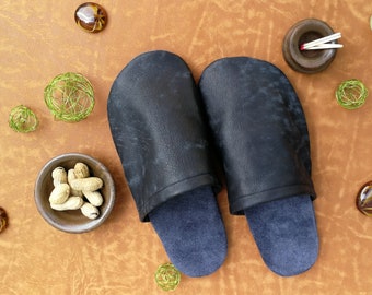 black slippers - slippers - office shoes for adults in suede