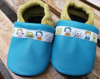 Motiv Kinder -  Lederpuschen, Krabbelschuhe, Hausschuhe