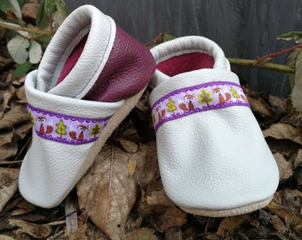 Purple fox-leather puffs-running shoes-slippers