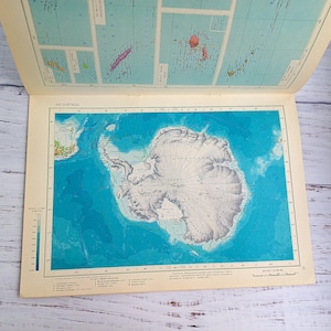 Ancienne carte de l'Océanie, carte de l'Antarctique, ancien atlas de l'Australie, de l'Océanie et de l'Antarctique, ancienne carte de l'URSS, carte de l'Australie en russe, carte de la Nouvelle-Zélande