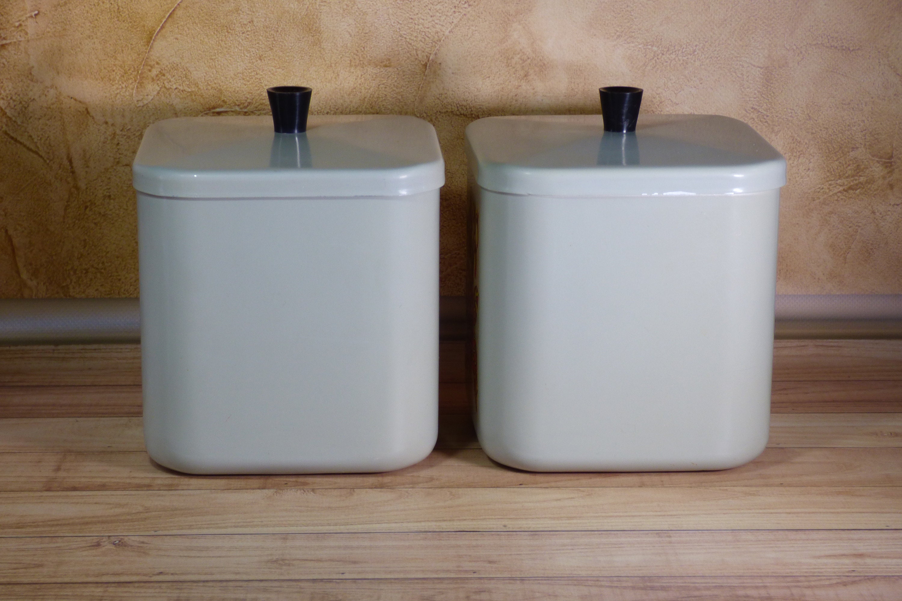 Juego retro de 2 cajas de almacenamiento de cocina Cajas de | Etsy