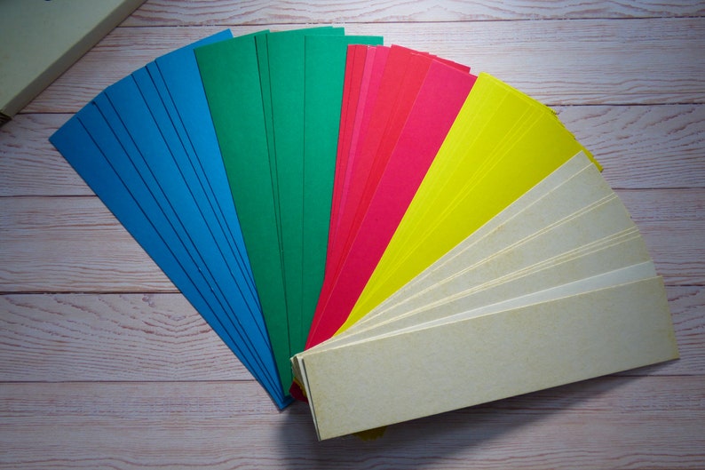Color cardboard Vintage cardstock Narrow sheets 42 cardboard Etsy