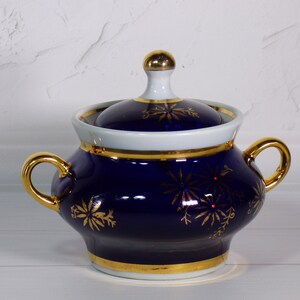 Neue Kobalt Zuckerdose Vintage LebensmittelKanister Keramik | Etsy