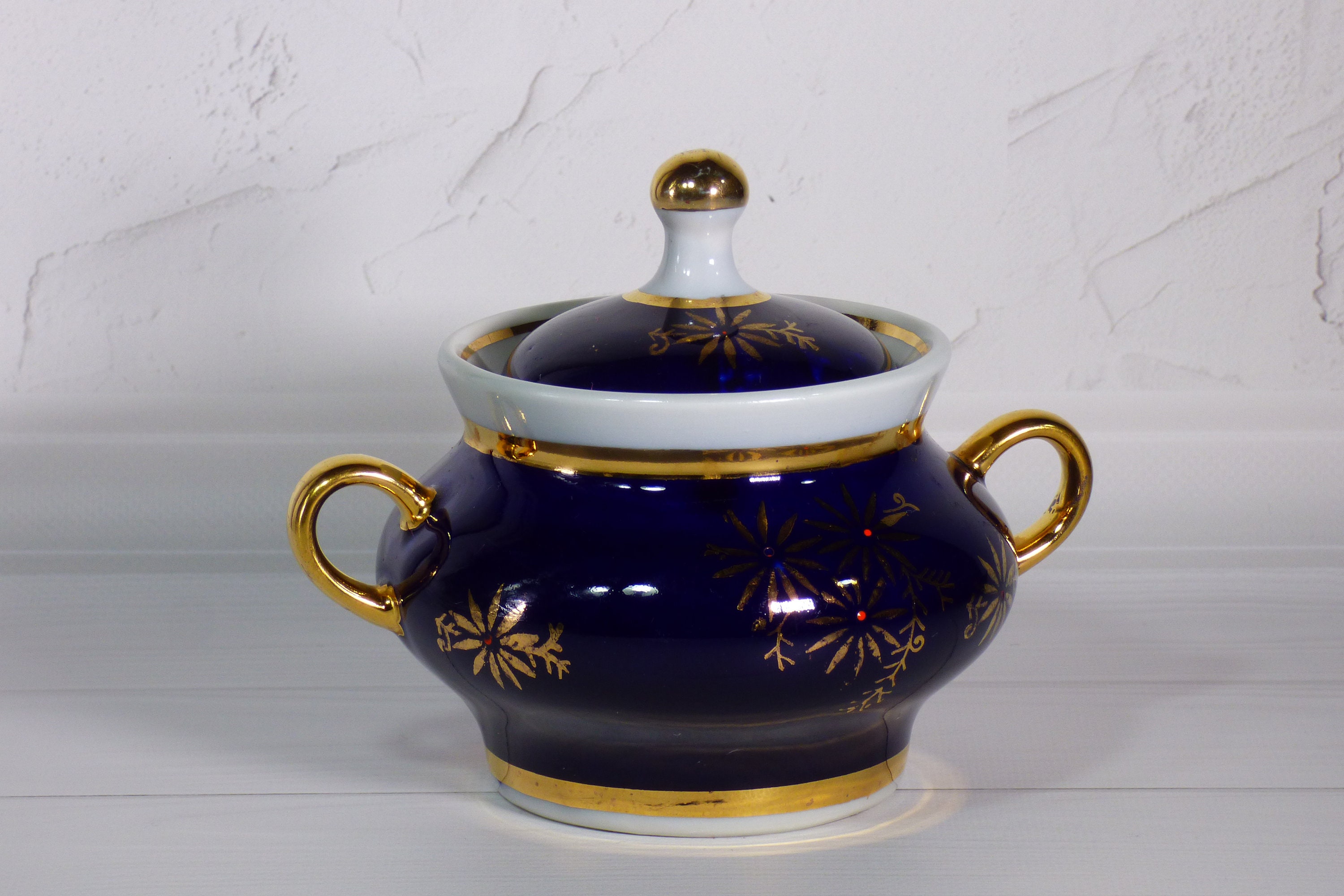 Neue Kobalt Zuckerdose Vintage LebensmittelKanister Keramik | Etsy