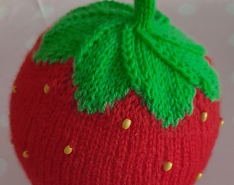 Strawberry hat for babies children reborns dolls head circumference about 40-43 cm