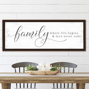 Family Where Life Begins and Love Never Ends - Etsy