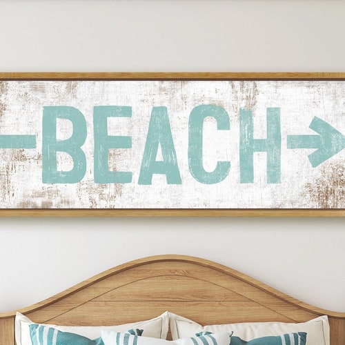 Beach Sign Beach Sign With Arrow - Etsy