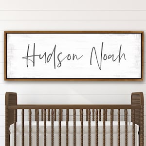 Personalized Boy Name Sign for Nursery Rustic | Above the Crib Wall Art | Farmhous Nursery Sign Boy | Custom Baby Boy Name Signs for Nursery