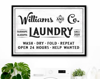Self Service Laundry Co Wash Dry and Fold Farmhouse - Etsy
