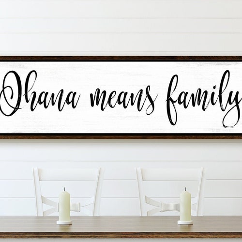Ohana Means Family Wooden Sign - Etsy