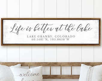 Life Is Better At The Lake Sign | Life Is Better At The Lake