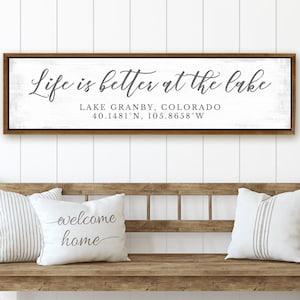 Life Is Better At The Lake Sign | Personalized Lake Cabin Gifts, Life Is Better At The Lake