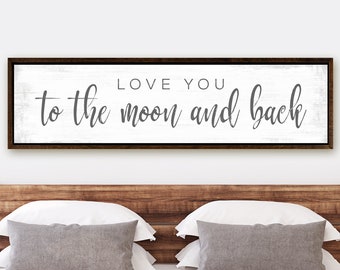 LOVE Quotes Wall Decor Wall Art I LOVE YOU To The Moon And Back Wall Say G2G9 1X