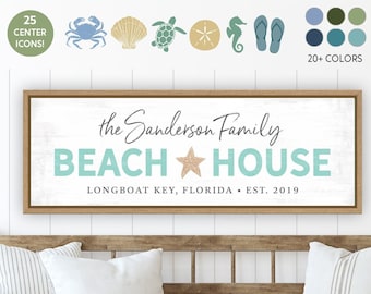 Beach House Sign Personalized