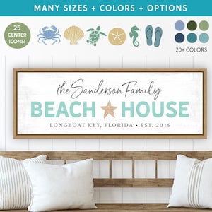Beach House Sign Personalized