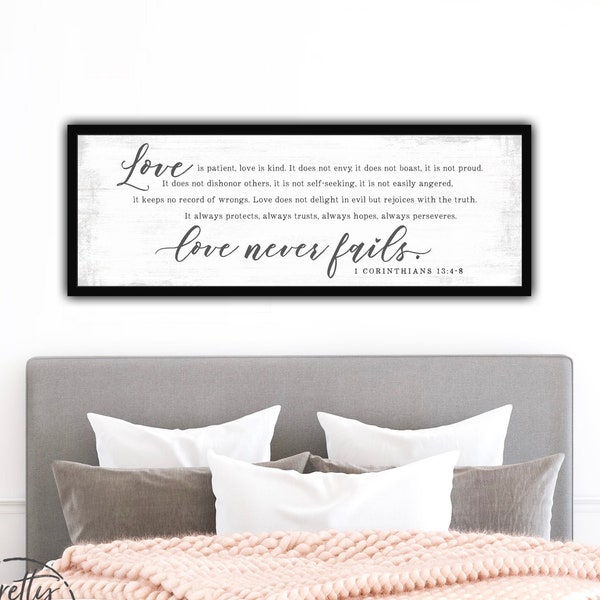 Liebe ist geduldig Liebe ist Art Wandkunst | 1 Korinther 13