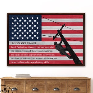 Lineman Gift, Lineman Wall Art