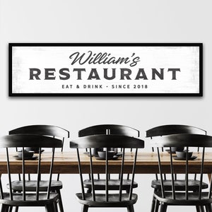 Personalized Restaurant Sign | Restaurant Signs Custom | Restaurant Signage | Vintage Restaurant Sign