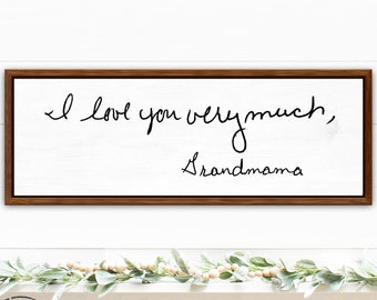 Personalized Handwriting Memorial Gifts For Loss of Mom or Dad,  Custom Handwriting Sign for Loved Ones Actual Writing Handwritten Note