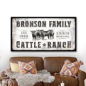 Customized Cattle Company Sign, Personalized Cattle Ranch Signs