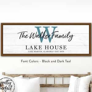 Personalized Lake House Sign Indoor, Lakehouse Established Sign, Lake Name Sign, Lakehouse Wall Decor, Lake House Welcome Sign, Lake Gifts