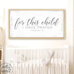 For This Child I Have Prayed Sign