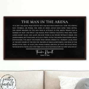 The Man In The Arena Sign | The Man In The Arena Framed | Theodore Roosevelt
