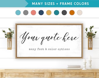 Custom Canvas Quote Wall Art Print, Personalized Word Signs Made to Order, Bible Verse Wall Art, Framed Art that You Design