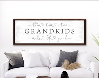 Grandkids Make Life Grand | Grandchildren Sign