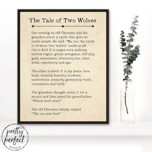 The Tale of Two Wolves Art Print