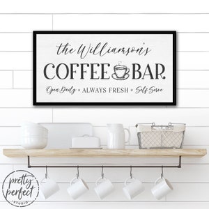 Personalized Coffee Bar Sign | Coffee Shop Sign | Coffee Bar