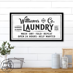 Personalized Laundry Sign Laundry Sign Funny Laundry Open 24 Hours Sign ...