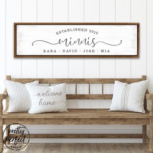 Custom Family Name Sign | Est. Family Sign | Wall Signs With Family Names | Personalized Last Name Sign For Home | Family Established Sign