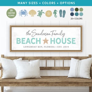 Beach House Sign Personalized | Beach House Decor | Beach House Gift | Custom Beach House Sign | Beach House