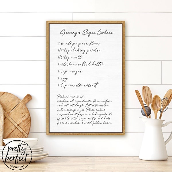 Personalized Recipe For Wall | Family Recipe Sign | Recipe Handwriting | Handwritten Recipe | Hand Written Recipe Keepsake | Keto Recipe