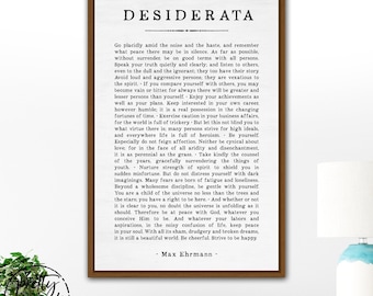 Desiderata Framed Wall Art | Desiderata Print | Desiderata Poem Max Ehrmann