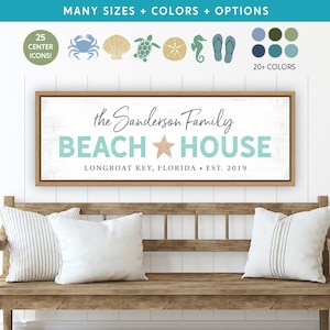 Personalized Beach House Sign | Beach House Decor | Beach House Signs