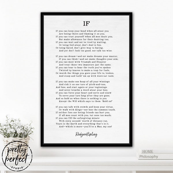 If Rudyard Kipling - Etsy