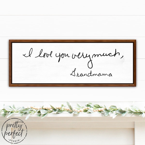 Personalized Handwriting Memorial Gifts For Dad Custom Handwriting Sign for Loved Ones Actual Writing Framed Gifts For Men Handwritten Note