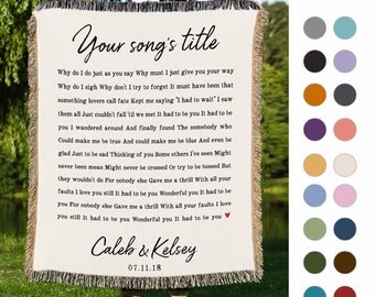 Custom Song Lyric Blanket