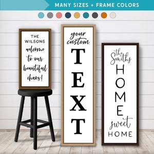 Vertical Custom Sign, Tall Vertical Wall Art on Canvas, Vertical Family Name Sign, Vertical Inspirational Quotes