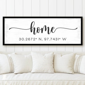 New Home Sign with Coordinates | Realtor Housewarming Gift, Real Estate Closing Gifts For Buyer Seller Clients | Longitude Latitude GPS Sign