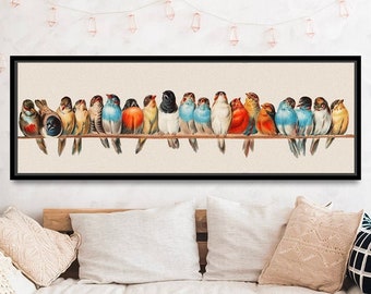 Bird Collection photo printed on Cloth Canvas Home decor wall quality art gift Bird Collection photo printed on Cloth Canvas Home decor wall quality art gift