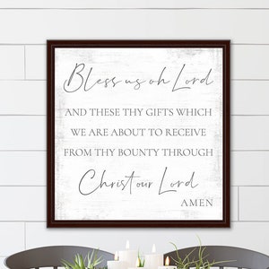 Bless Us Oh Lord Sign | Bless Us Oh Lord For These Thy Gifts