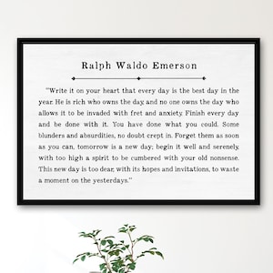 Write It On Your Heart Poem by Ralph Waldo Emerson