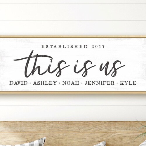 This is Us Sign Personalized With Family Names Etsy